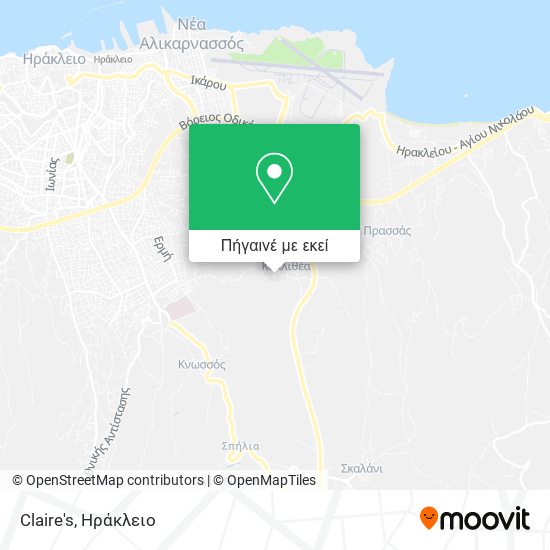 Claire's χάρτης