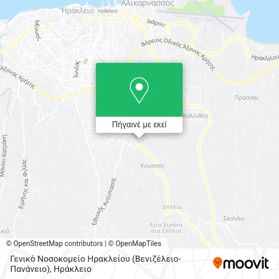 Γενικό Νοσοκομείο Ηρακλείου (Βενιζέλειο-Πανάνειο) χάρτης
