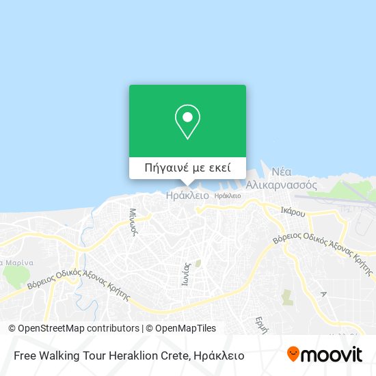 Free Walking Tour Heraklion Crete χάρτης
