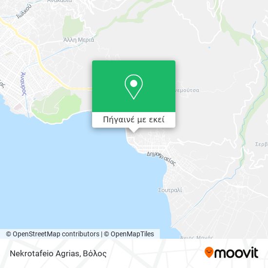 Nekrotafeio Agrias χάρτης
