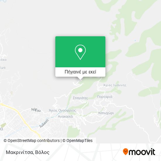 Μακρινίτσα χάρτης