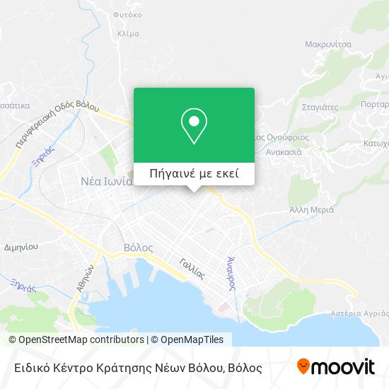 Ειδικό Κέντρο Κράτησης Νέων Βόλου χάρτης