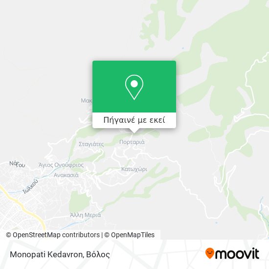 Monopati Kedavron χάρτης