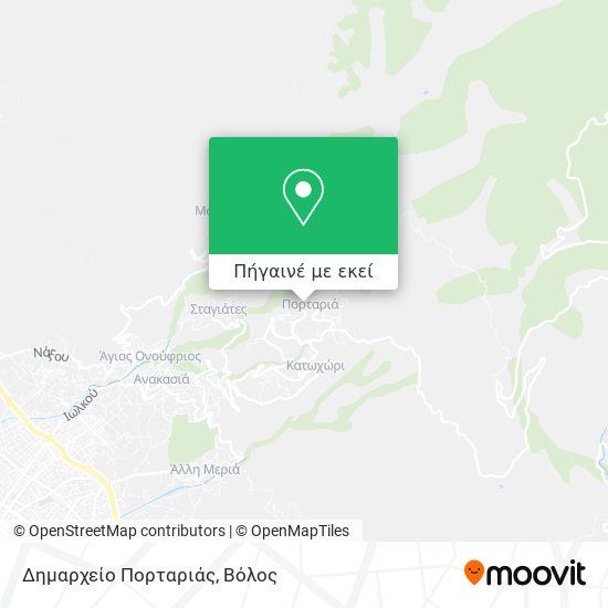 Δημαρχείο Πορταριάς χάρτης