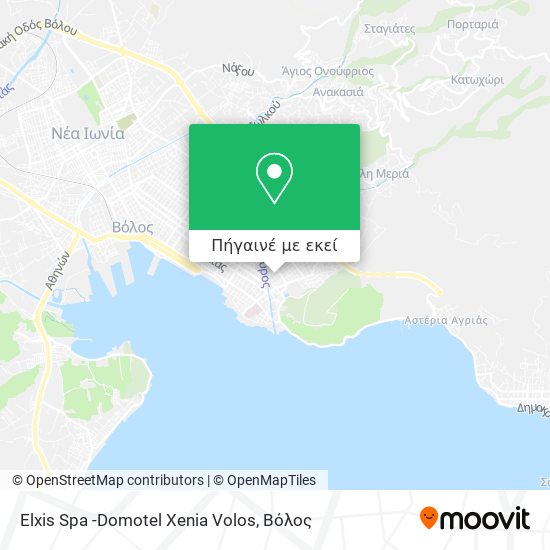 Elxis Spa -Domotel Xenia Volos χάρτης
