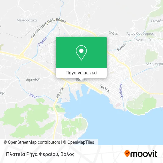 Πλατεία Ρήγα Φεραίου χάρτης