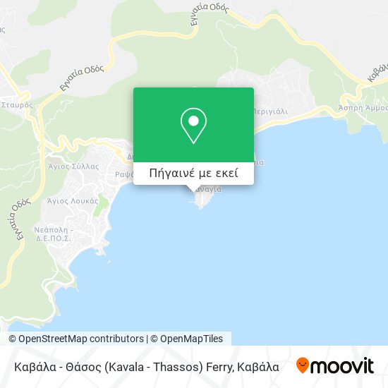 Καβάλα - Θάσος (Kavala - Thassos) Ferry χάρτης