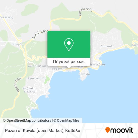 Pazari  of Kavala (open Market) χάρτης