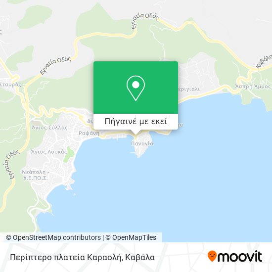 Περίπτερο πλατεία Καραολή χάρτης