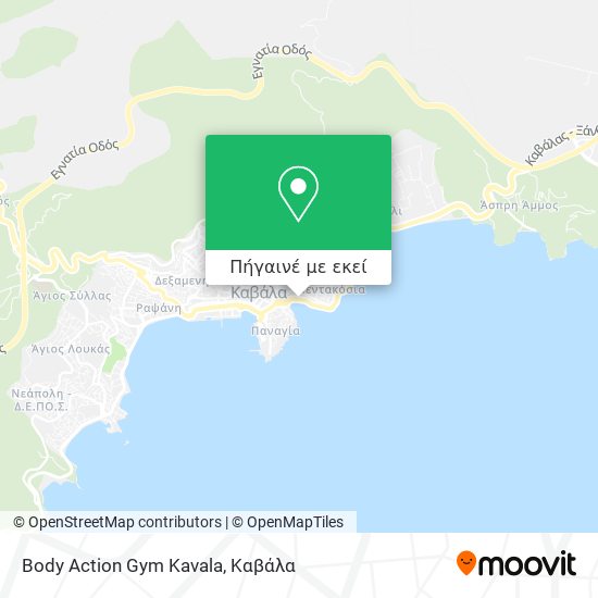 Body Action Gym Kavala χάρτης