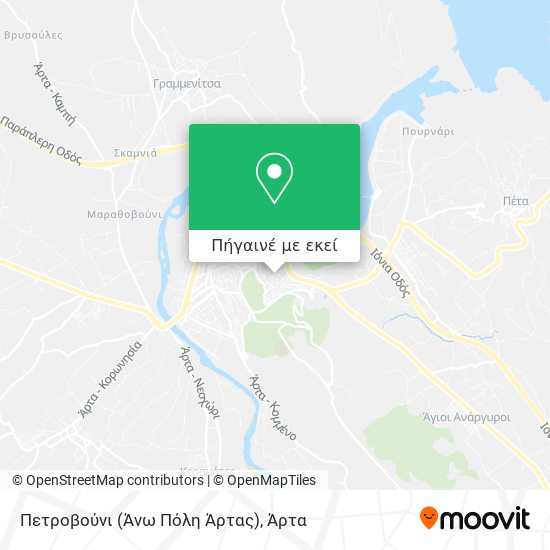 Πετροβούνι (Άνω Πόλη Άρτας) χάρτης