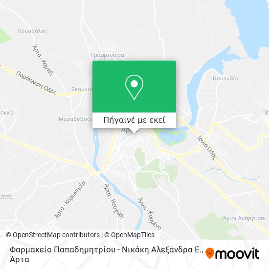 Φαρμακείο Παπαδημητρίου - Νικάκη Αλεξάνδρα Ε. χάρτης