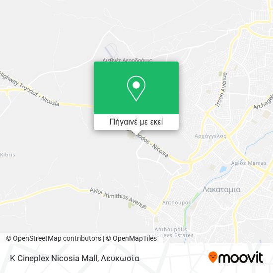 K Cineplex Nicosia Mall χάρτης