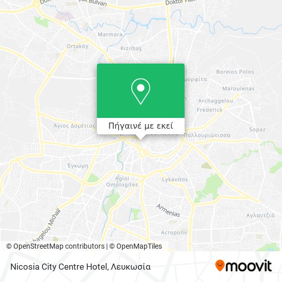 Nicosia City Centre Hotel χάρτης