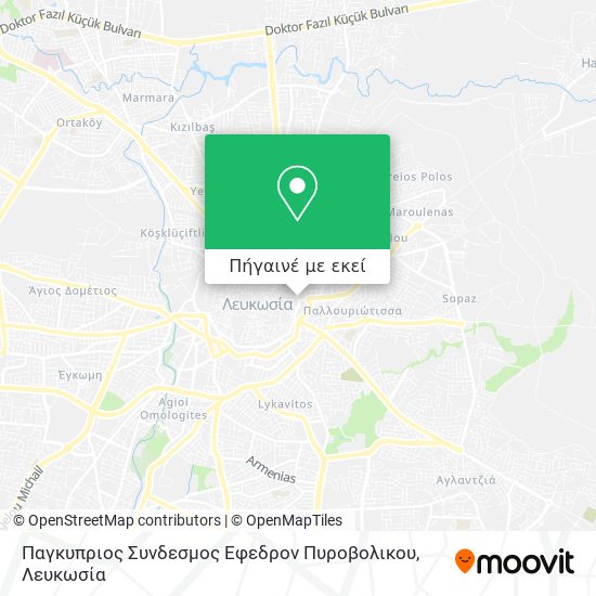 Παγκυπριος Συνδεσμος Εφεδρον Πυροβολικου χάρτης