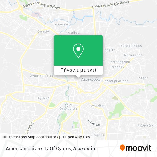 American University Of Cyprus χάρτης