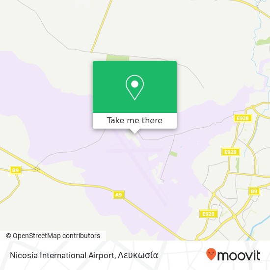 Nicosia International Airport χάρτης