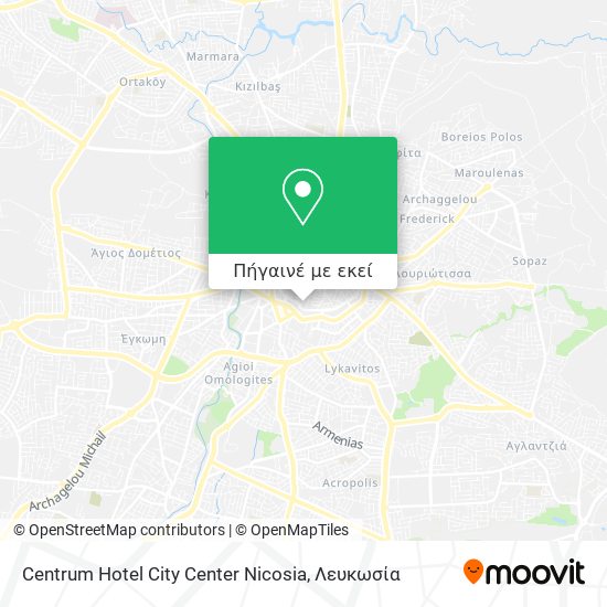 Centrum Hotel City Center Nicosia χάρτης