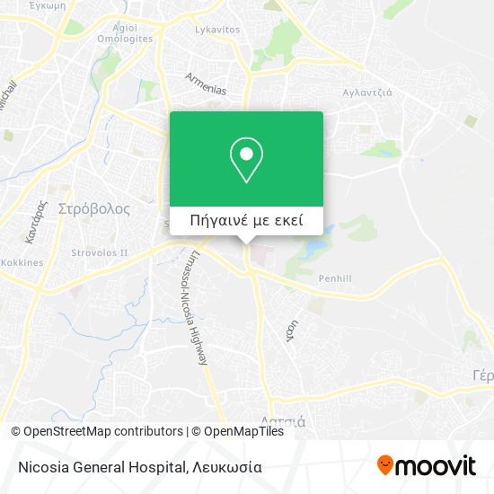 Nicosia General Hospital χάρτης