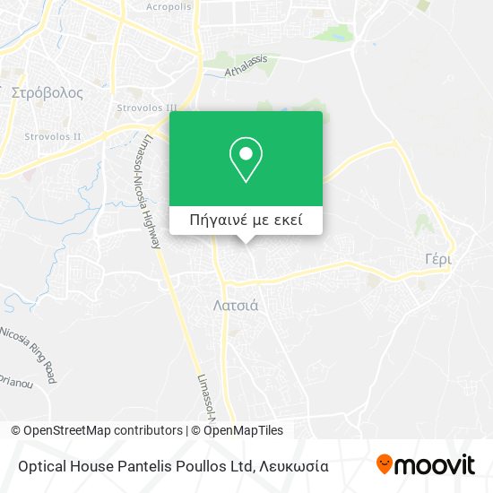 Optical House Pantelis Poullos Ltd χάρτης