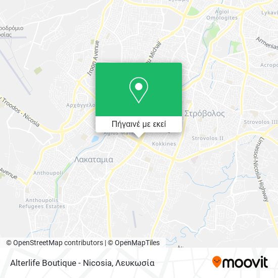 Alterlife Boutique - Nicosia χάρτης