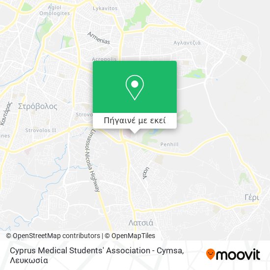 Cyprus Medical Students' Association - Cymsa χάρτης
