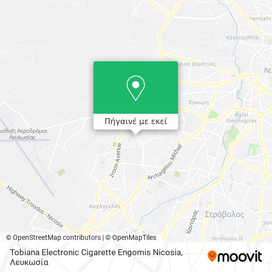Tobiana Electronic Cigarette Engomis Nicosia χάρτης