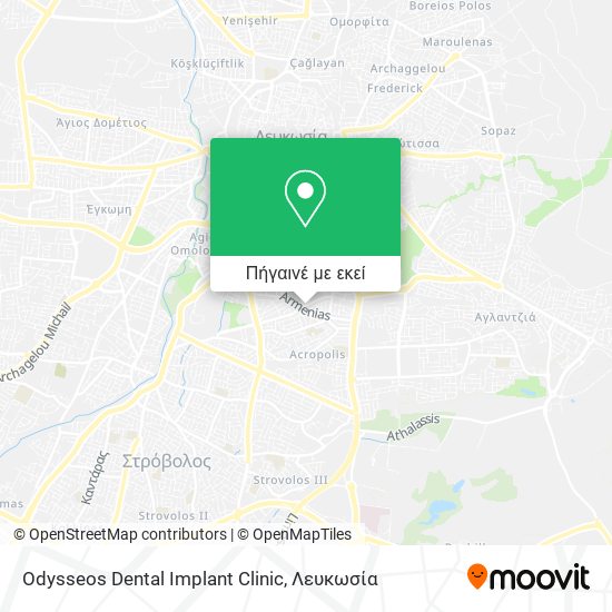 Odysseos Dental Implant Clinic χάρτης