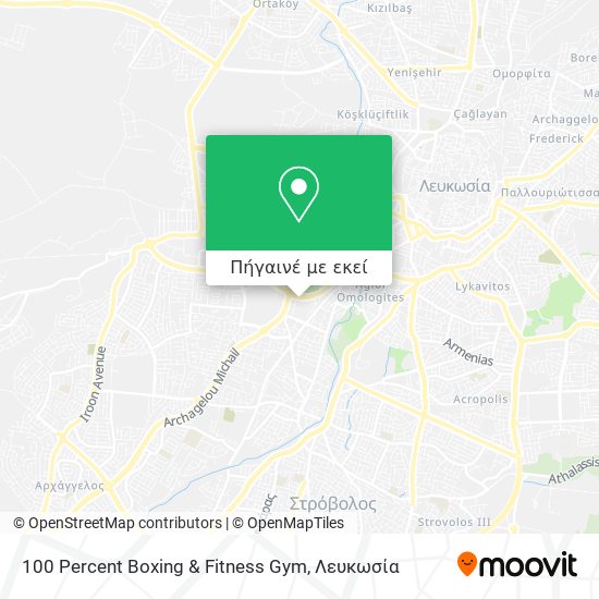 100 Percent Boxing & Fitness Gym χάρτης