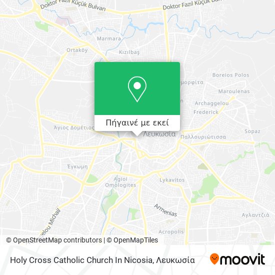 Holy Cross Catholic Church In Nicosia χάρτης