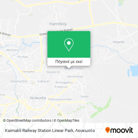 Kaimakli Railway Station Linear Park χάρτης