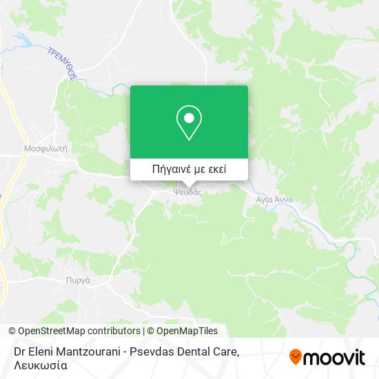 Dr Eleni Mantzourani - Psevdas Dental Care χάρτης
