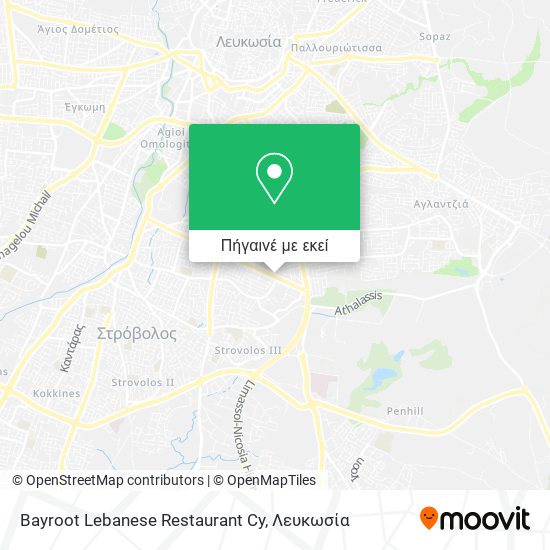 Bayroot Lebanese Restaurant Cy χάρτης