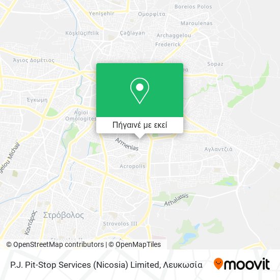 P.J. Pit-Stop Services (Nicosia) Limited χάρτης