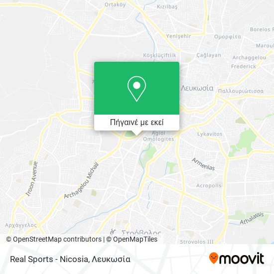 Real Sports - Nicosia χάρτης