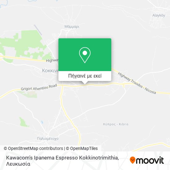 Kawacom's Ipanema Espresso Kokkinotrimithia χάρτης