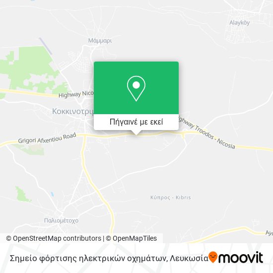 Σημείο φόρτισης ηλεκτρικών οχημάτων χάρτης