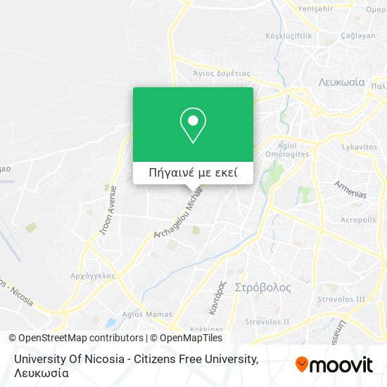 University Of Nicosia - Citizens Free University χάρτης