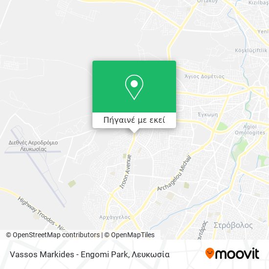 Vassos Markides - Engomi Park χάρτης