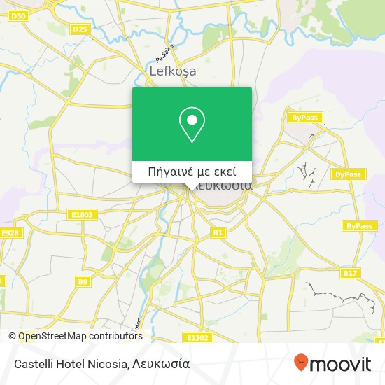 Castelli Hotel Nicosia χάρτης