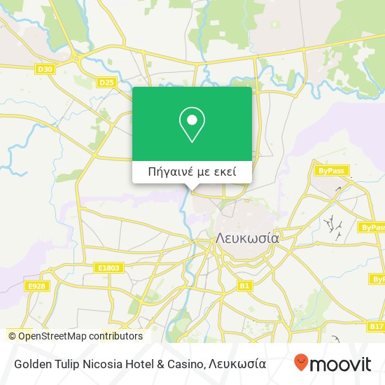 Golden Tulip Nicosia Hotel & Casino χάρτης