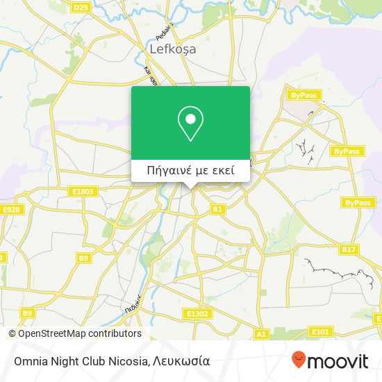Omnia Night Club Nicosia χάρτης