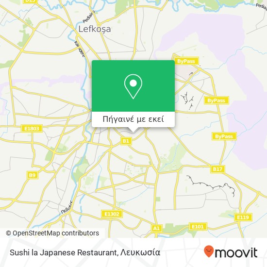 Sushi la Japanese Restaurant, 27 Οδός Πινδαρου Αγιος Αντωνιος, Λευκωσια, 1060 χάρτης