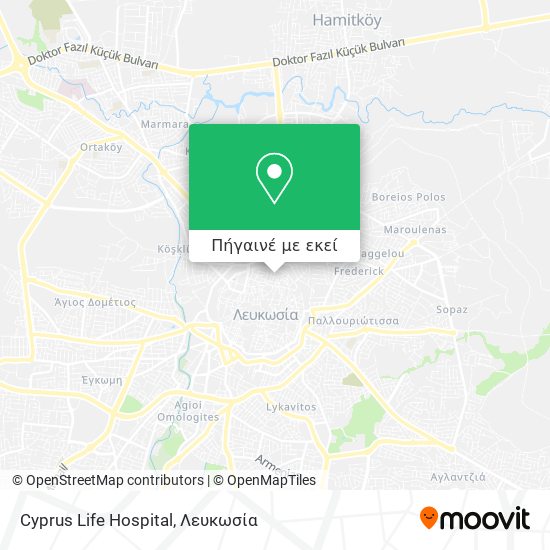 Cyprus Life Hospital χάρτης