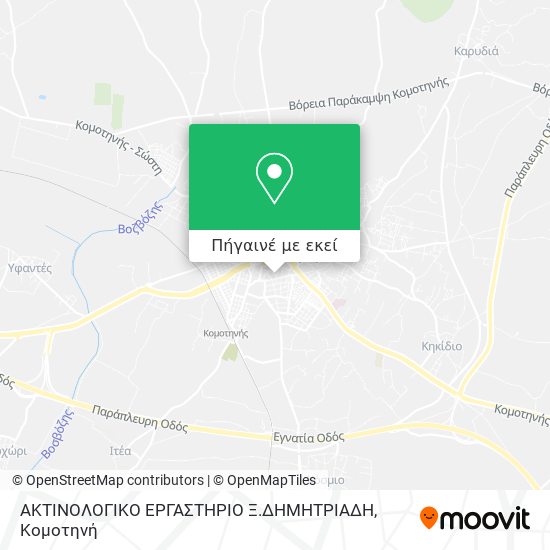 ΑΚΤΙΝΟΛΟΓΙΚΟ ΕΡΓΑΣΤΗΡΙΟ Ξ.ΔΗΜΗΤΡΙΑΔΗ χάρτης