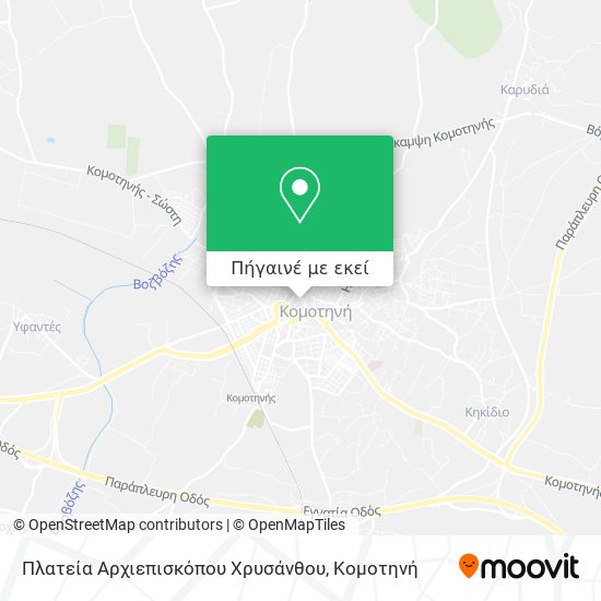 Πλατεία Αρχιεπισκόπου Χρυσάνθου χάρτης
