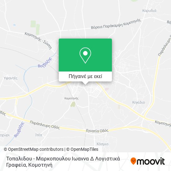 Τοπαλιδου - Μαρκοπουλου Ιωαννα Δ Λογιστικά Γραφεία χάρτης