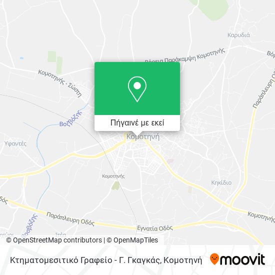 Κτηματομεσιτικό Γραφείο - Γ. Γκαγκάς χάρτης