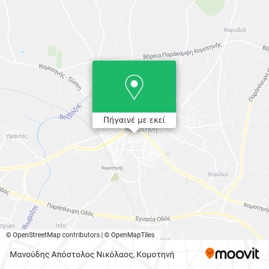 Μανούδης Απόστολος Νικόλαος χάρτης