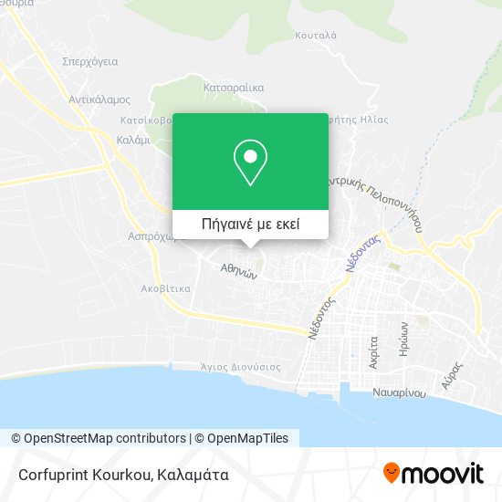 Corfuprint Kourkou χάρτης